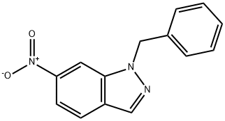 1H-Indazole, 6-nitro-1-(phenylmethyl)- 结构式