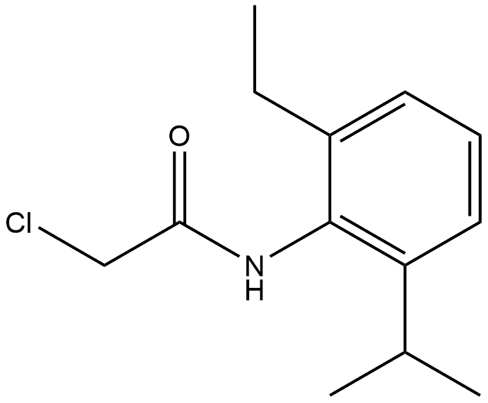 2-Chloro-N-[2-ethyl-6-(1-methylethyl)phenyl]acetamide 结构式