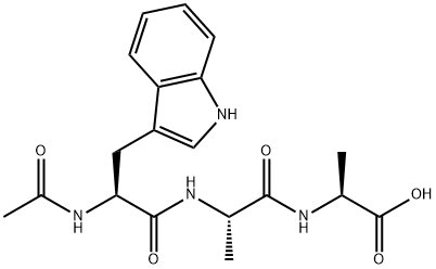 (S)-2-((S)-2-((S)-2-Acetamido-3-(1H-indol-3-yl)propanamido)propanamido)propanoic acid 结构式