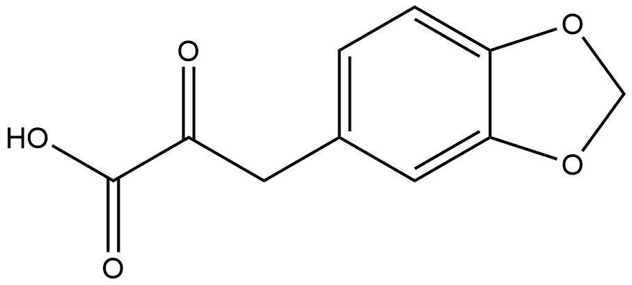 1,3-Benzodioxole-5-propanoic acid, α-oxo- 结构式