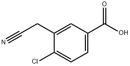 4-氯-3-(氰基甲基)苯甲酸 结构式