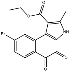 3H-Benz[e]indole-1-carboxylic acid, 8-bromo-4,5-dihydro-2-methyl-4,5-dioxo-, ethyl ester 结构式