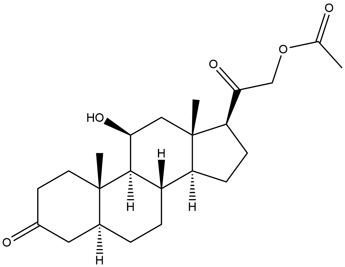 11β,21-Dihydroxy-3,20-allopregnanedione 21-Acetate 结构式