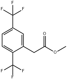 Benzeneacetic acid, 2,5-bis(trifluoromethyl)-, methyl ester 结构式