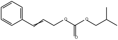 2-甲基丙基3-苯基-2-丙烯-1-基碳酸盐 结构式