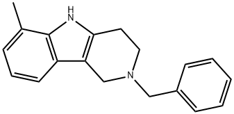 1H-Pyrido[4,3-b]indole, 2,3,4,5-tetrahydro-6-methyl-2-(phenylmethyl)- 结构式