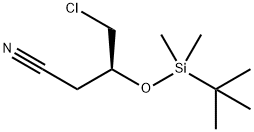 (S)-3-[(叔丁基二甲基硅基)氧基]-4-氯丁烯腈 结构式