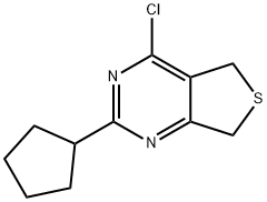 Thieno[3,4-d]pyrimidine, 4-chloro-2-cyclopentyl-5,7-dihydro- 结构式