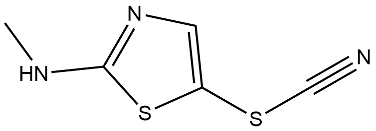 2-(Methylamino)-5-thiazolyl thiocyanate 结构式