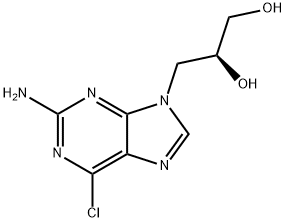 1,2-Propanediol, 3-(2-amino-6-chloro-9H-purin-9-yl)-, (2S)- 结构式