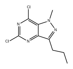 1H-Pyrazolo[4,3-d]pyrimidine, 5,7-dichloro-1-methyl-3-propyl- 结构式