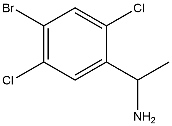 1-(4-溴-2,5-二氯苯基)乙胺 结构式