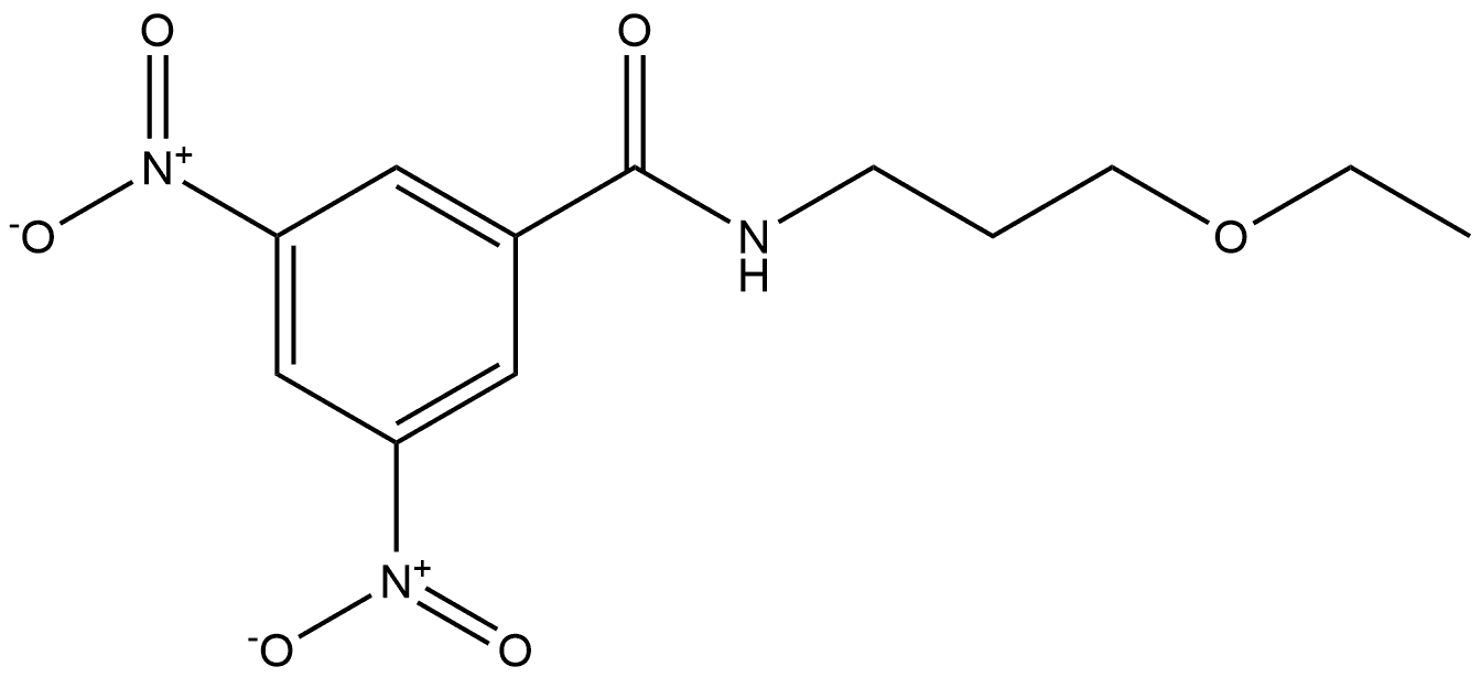 N-(3-ethoxypropyl)-3,5-dinitrobenzamide 结构式