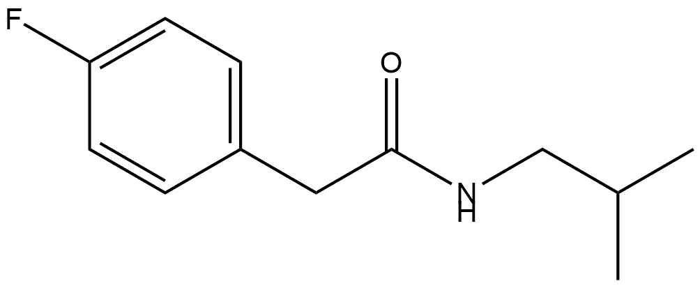 4-Fluoro-N-(2-methylpropyl)benzeneacetamide 结构式