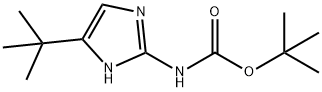 氨基甲酸,N-[5-(1,1-二甲基乙基)-1H-咪唑-2-基]-,1,1-二甲基乙基酯 结构式