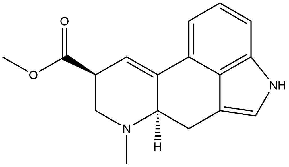 Ergoline-8-carboxylic acid, 9,10-didehydro-6-methyl-, methyl ester, (8β)-(±)- 结构式
