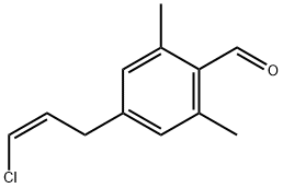 Benzaldehyde, 4-(3-chloro-2-propenyl)-2,6-dimethyl-, (Z)- (9CI) 结构式