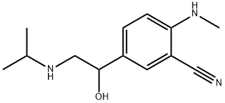 Benzonitrile, 5-[1-hydroxy-2-[(1-methylethyl)amino]ethyl]-2-(methylamino)- 结构式