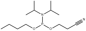 N-BUTYL-2-CYANOETHYL-N, N-DIISOPROPYLPHOSPHORAMIDITE 结构式