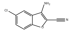 3-氨基-5-氯苯并呋喃-2-碳腈 结构式