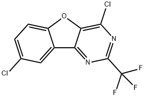 4,8-二氯-2-(三氟甲基)苯并呋喃并[3,2-D]嘧啶 结构式