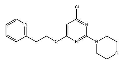 Morpholine, 4-[4-chloro-6-[2-(2-pyridinyl)ethoxy]-2-pyrimidinyl]- 结构式