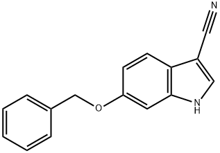 1H-Indole-3-carbonitrile, 6-(phenylmethoxy)- 结构式