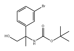 Carbamic acid, N-[1-(3-bromophenyl)-2-hydroxy-1-methylethyl]-, 1,1-dimethylethyl ester 结构式