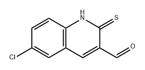 6-氯-2-硫氧基-1,2-二氢喹啉-3-碳醛 结构式