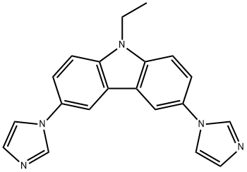 9-乙基-3,6-二(1H-咪唑-1-基)-9H-咔唑 结构式