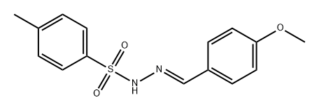 Benzenesulfonic acid, 4-methyl-, (2E)-2-[(4-methoxyphenyl)methylene]hydrazide 结构式