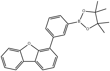 4-[3-苯硼酸频哪醇酯]二苯并呋喃 结构式