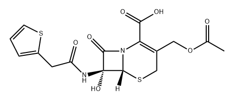 7-羟基头孢噻吩 结构式
