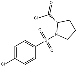 2-Pyrrolidinecarbonyl chloride, 1-[(4-chlorophenyl)sulfonyl]-, (2S)- 结构式