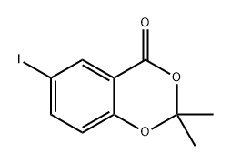 6-碘-2,2-二甲基-4H-苯并[D][1,3]二噁英-4-酮 结构式
