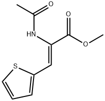 2-Propenoic acid, 2-(acetylamino)-3-(2-thienyl)-, methyl ester, (2Z)- 结构式