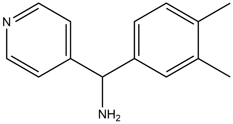 (3,4-二甲基苯基)(吡啶-4-基)甲胺 结构式