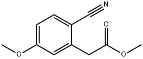 Benzeneacetic acid, 2-cyano-5-methoxy-, methyl ester 结构式