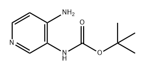 (4-氨基吡啶-3-基)氨基甲酸叔丁酯 结构式
