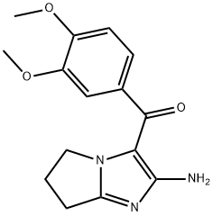 (2-AMINO-6,7-DIHYDRO-5H-PYRROLO[1,2-A]IMIDAZOL-3-YL)(3,4-DIMETHOXYPHENYL)METHANONE 结构式
