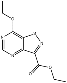 ETHYL 7-ETHOXYISOTHIAZOLO[4,5-D]PYRIMIDINE-3-CARBOXYLATE 结构式