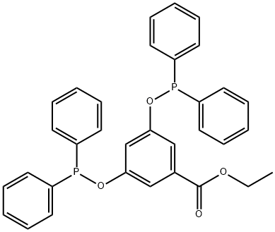 ETHYL 3,5-BIS((DIPHENYLPHOSPHINO)OXY)BE& 结构式