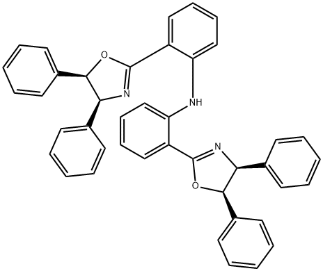 双(2-((4S,5R)-4,5-二苯基-4,5-二氢-2-恶唑)苯基)胺 结构式