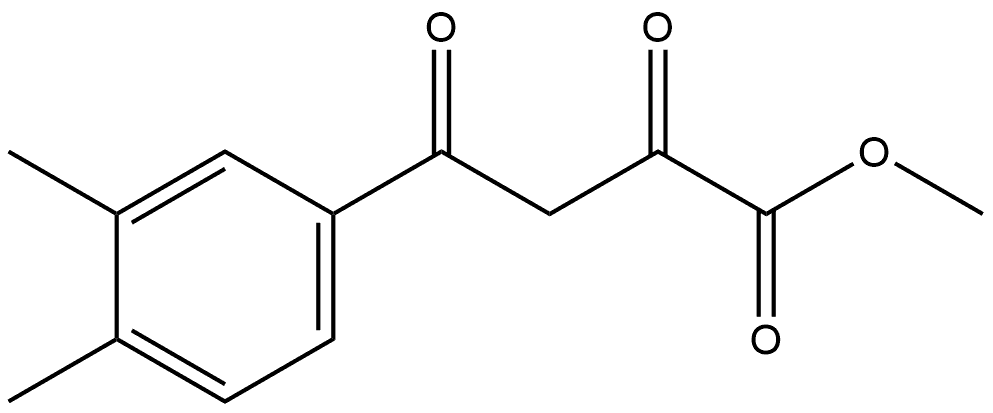 4-(3,4-二甲基苯基)-2,4-二氧代丁酸甲酯 结构式