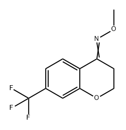 4H-1-Benzopyran-4-one, 2,3-dihydro-7-(trifluoromethyl)-, O-methyloxime 结构式