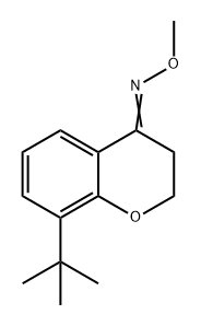 4H-1-Benzopyran-4-one, 8-(1,1-dimethylethyl)-2,3-dihydro-, O-methyloxime 结构式