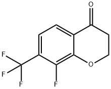 4H-1-Benzopyran-4-one, 8-fluoro-2,3-dihydro-7-(trifluoromethyl)- 结构式