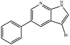 3-Bromo-5-phenyl-1H-pyrrolo[2,3-b]pyridine 结构式