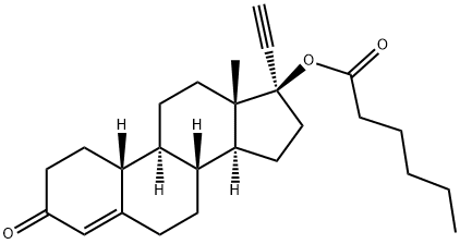 炔诺酮杂质31(己酸炔诺酮) 结构式