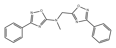 1,2,4-Oxadiazole-5-methanamine, N-methyl-3-phenyl-N-(3-phenyl-1,2,4-oxadiazol-5-yl)- 结构式